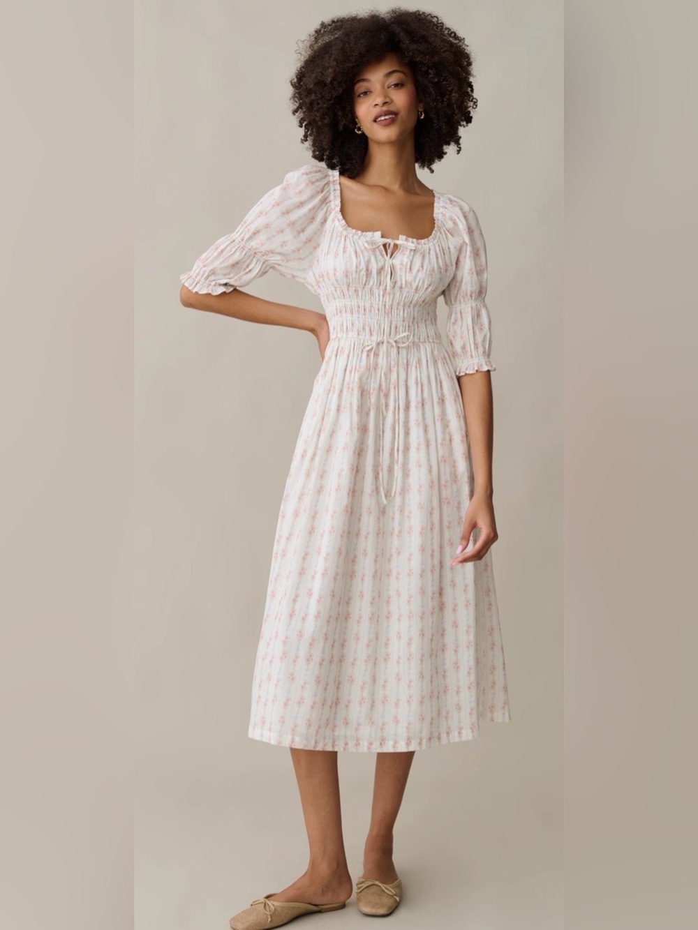 Sorella Marguerite Cotton Midi Dress Large NWT Former LoveShackFancy Designer - Picture 4 of 5